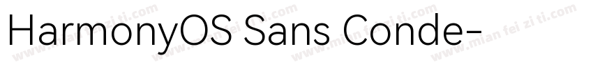 HarmonyOS Sans Conde字体转换